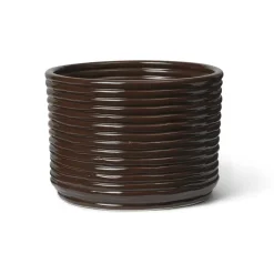 Clearance Ferm Living Maceta Corduroy Ø20x15 cm, Carob Brown Marrón