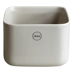 Best DBKD Maceta Cube plant bajo Ø13 cm, Shiny mole Beige