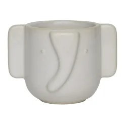 Clearance OYOY Maceta Elephant Ø9,6 cm, Offwhite Blanco