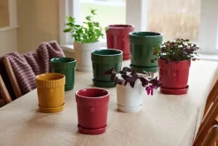 Hot Sagaform Maceta Elise M Ø17 cm, Burdeos Rojo