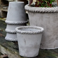 Discount Bergs Potter Maceta Emilia 16 cm, Gris