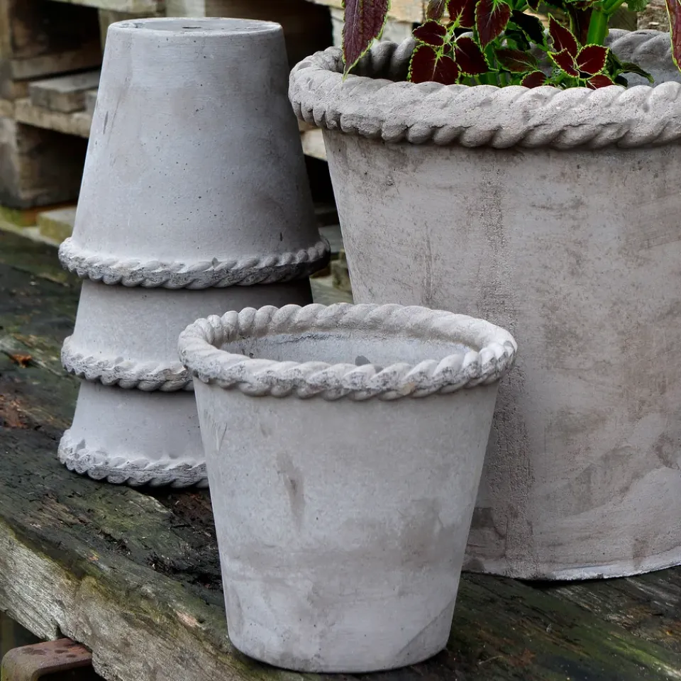 Discount Bergs Potter Maceta Emilia 16 cm, Gris