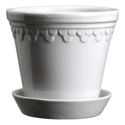 Sale Bergs Potter Maceta esmaltada Københavner Ø21 cm, Mineral White Blanco