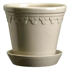 Discount Bergs Potter Maceta esmaltada Københavner Ø12 cm, Sand Stone Beige