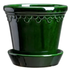 Hot Bergs Potter Maceta esmaltada Københavner Ø21 cm, Verde
