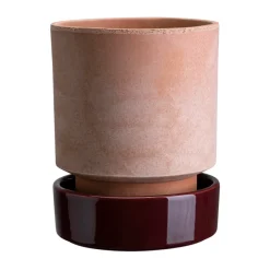 Bergs Potter Maceta Hoff, Ø16 cm, Raw Rosa-Deep Burgundy RosaPúrpura