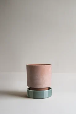 Clearance Bergs Potter Maceta Hoff, Ø14 cm, Raw Rosa-Misty Blue RosaAzul