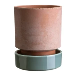 Hot Bergs Potter Maceta Hoff, Ø16 cm, Raw Rosa-Misty Blue RosaAzul