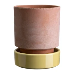 Discount Bergs Potter Maceta Hoff, Ø18 cm, Raw Rosa-Pale Yellow RosaAmarillo
