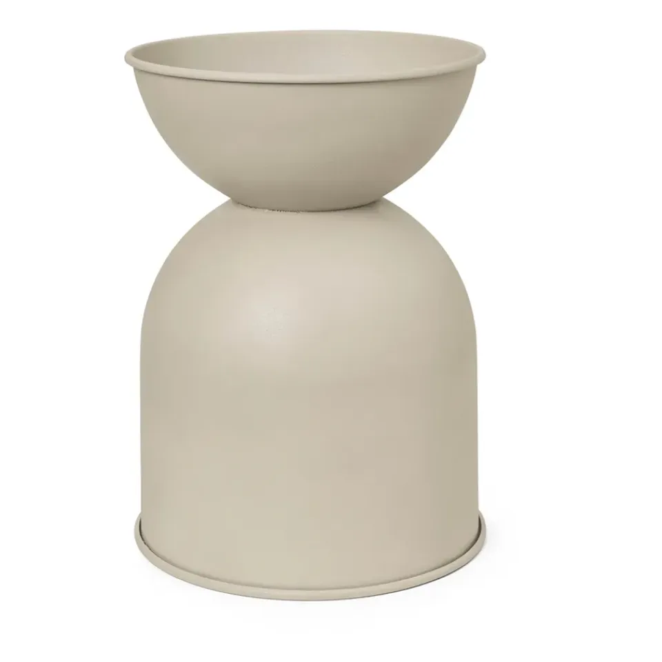 Outlet Ferm Living Maceta Hourglass grande Ø50 cm, Cashmere Beige