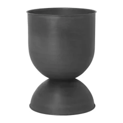Sale Ferm Living Maceta Hourglass mediana Ø40 cm, -gris oscuro Negro