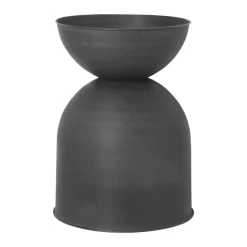 Sale Ferm Living Maceta Hourglass mediana Ø40 cm, -gris oscuro Negro