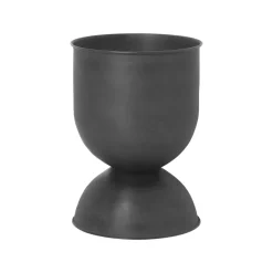 Sale Ferm Living Maceta Hourglass pequeña Ø30 cm, -gris oscuro Negro