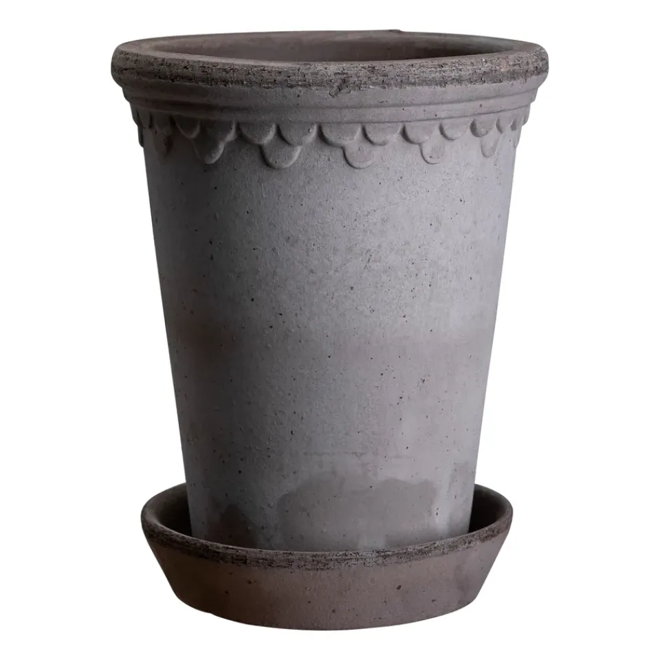 New Bergs Potter Maceta Københavner alta Ø14 cm, Gris