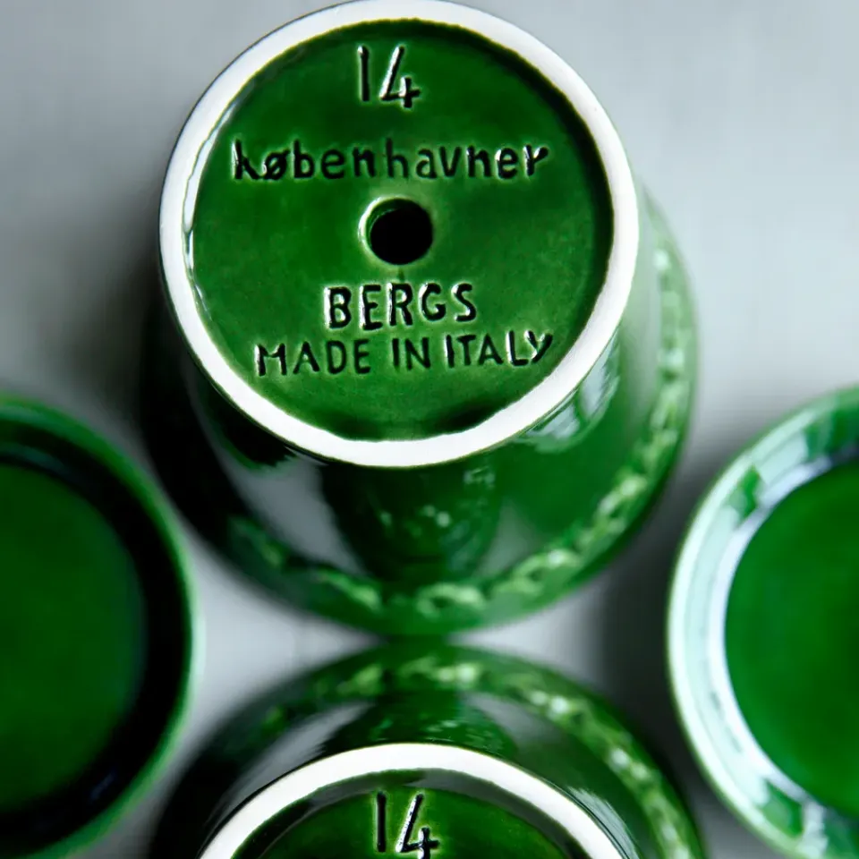Online Bergs Potter Maceta Københavner esmaltada Ø18 cm, Verde