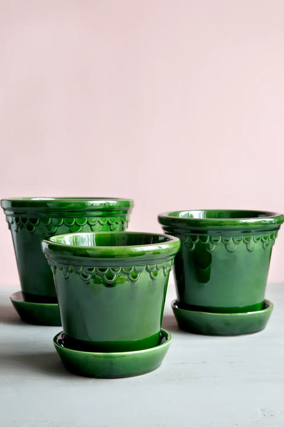 Online Bergs Potter Maceta Københavner esmaltada Ø18 cm, Verde