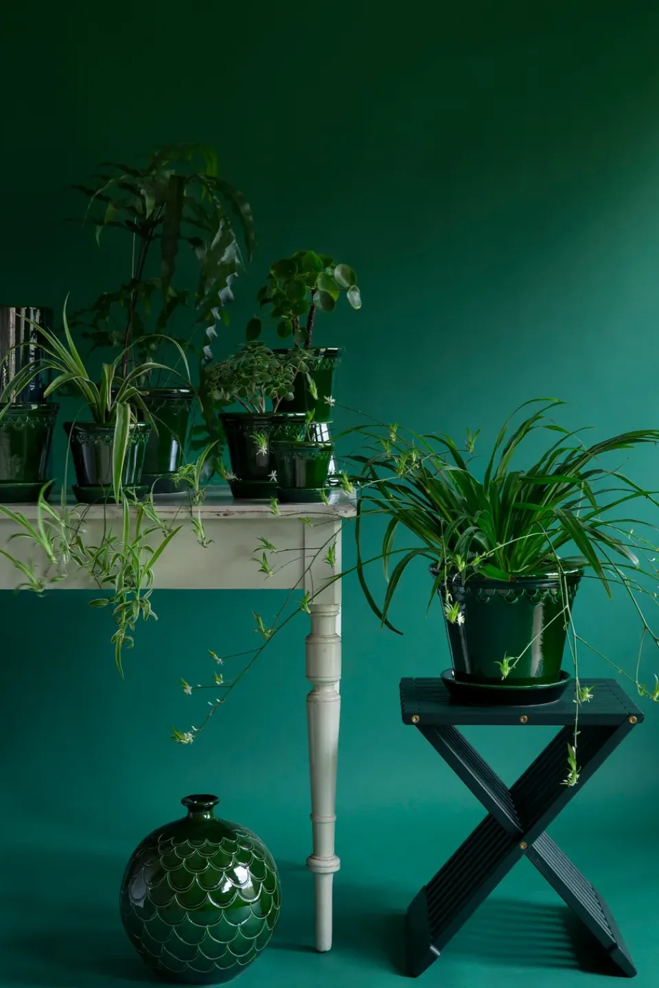 Online Bergs Potter Maceta Københavner esmaltada Ø18 cm, Verde