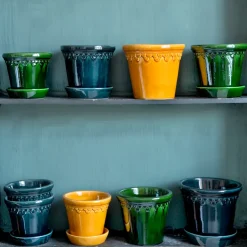 Bergs Potter Maceta Københavner esmaltada Ø10 cm, Verde