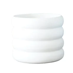 DBKD Maceta Mud , mediana, Ø 14 cm Blanco
