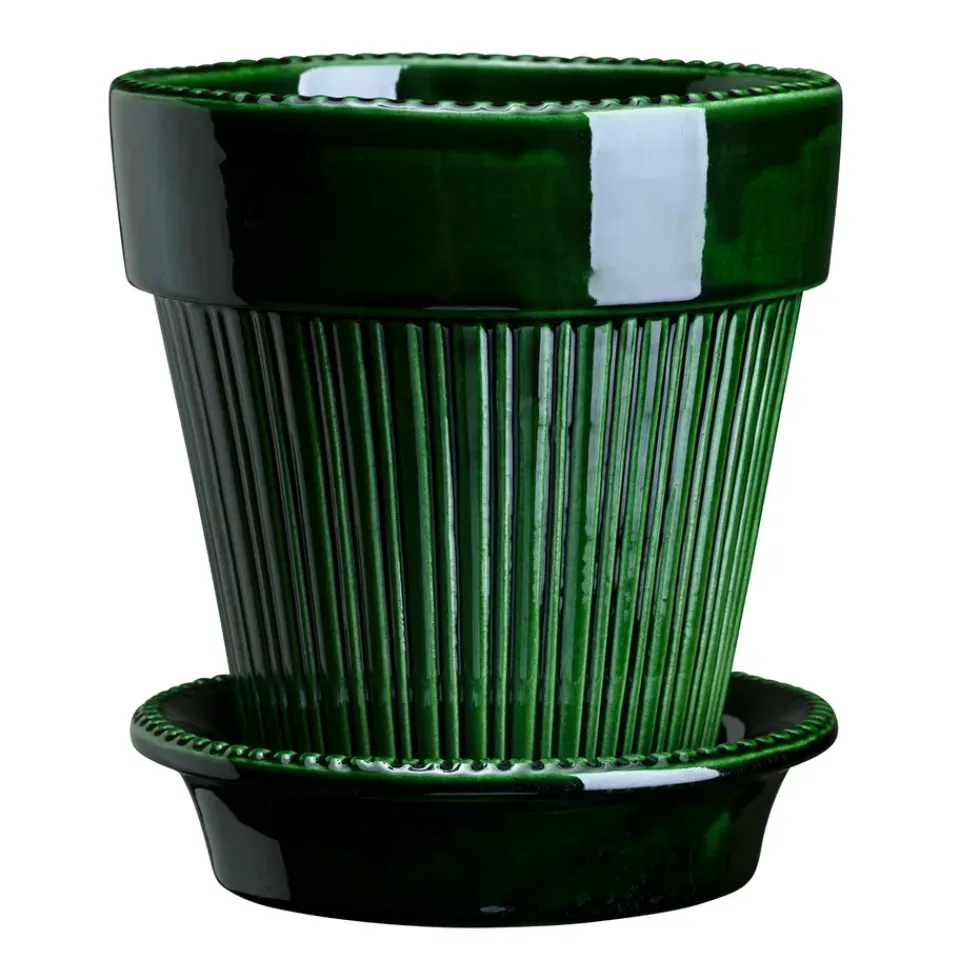 Sale Bergs Potter Maceta Simona esmaltada Ø16 cm, Verde
