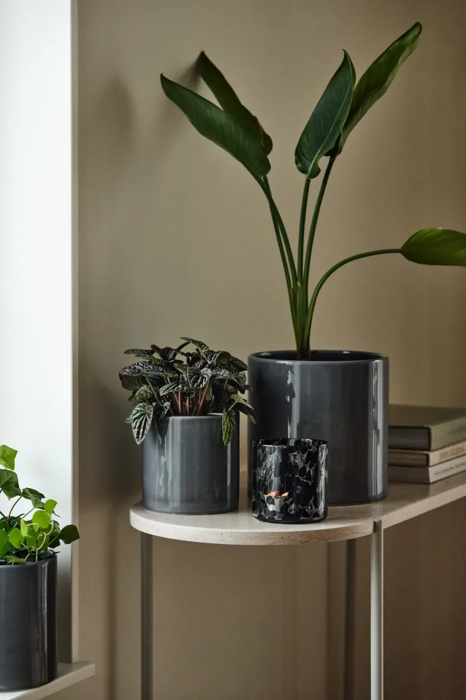 Outlet Scandi Living Maceta Sleek Ø19 cm, Carbón Gris