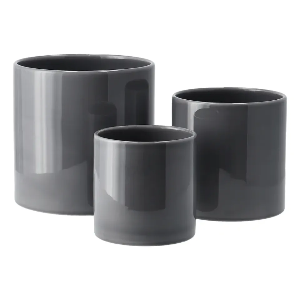 Outlet Scandi Living Maceta Sleek Ø19 cm, Carbón Gris