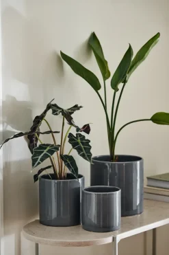 Sale Scandi Living Maceta Sleek Ø15 cm, Carbón Gris