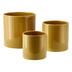 Online Scandi Living Maceta Sleek Ø12 cm, Mostaza Amarillo