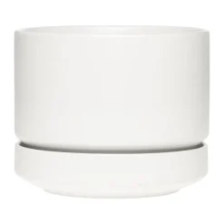 Arabia Maceta SN Ø16 cm, Blanco mate Negro