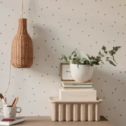 New Ferm Living Maceta Speckle Ø30 cm, Off white Blanco