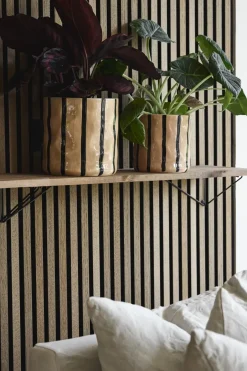New Scandi Living Maceta Thrive Ø20 cm, Beige-negro BeigeNegro