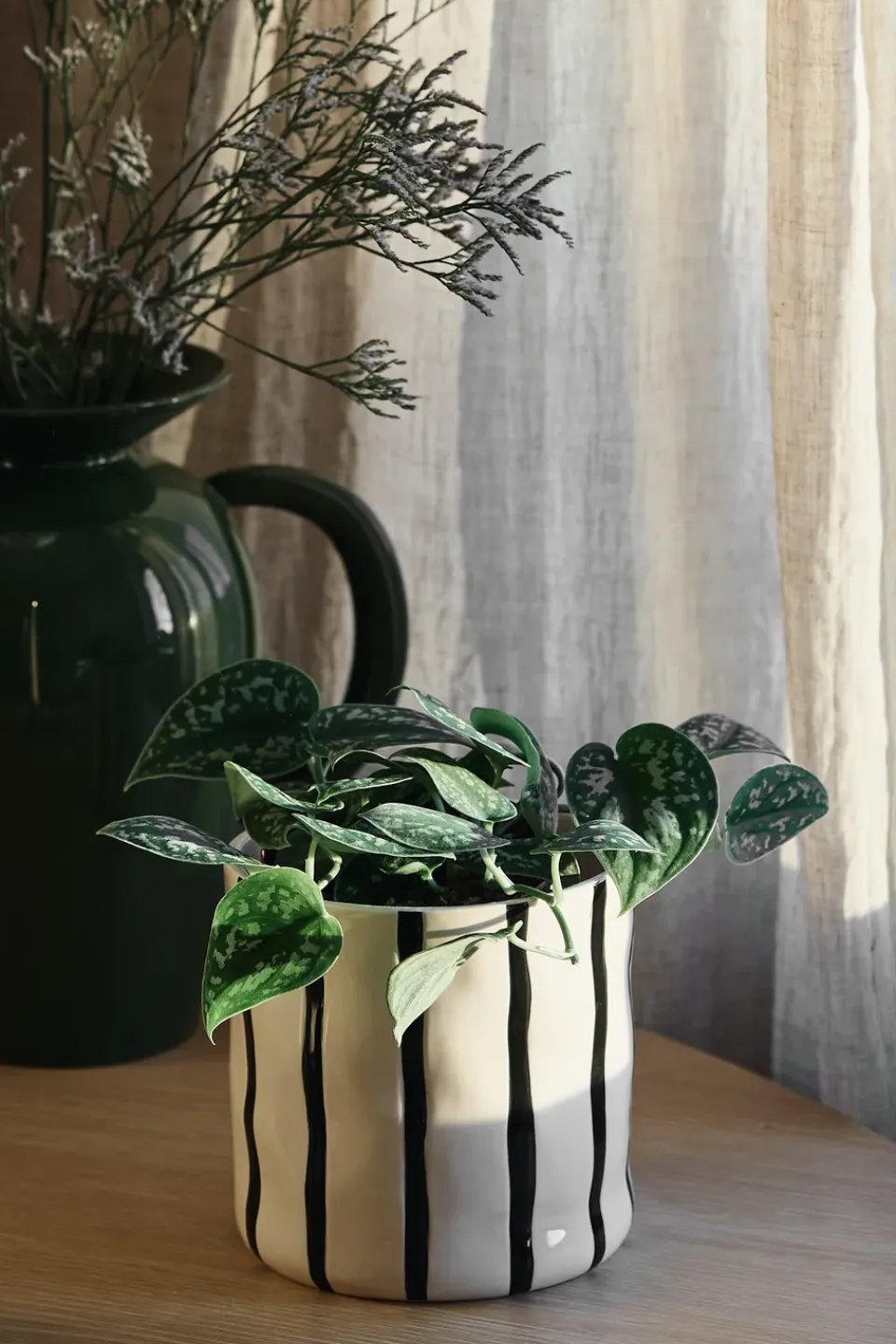 Best Scandi Living Maceta Thrive Ø16 cm, Blanco-negro BlancoNegro