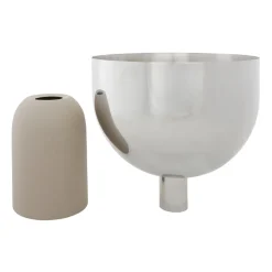 Hot AYTM Maceta Torus Ø22 cm, Silver-taupe BeigePlateado