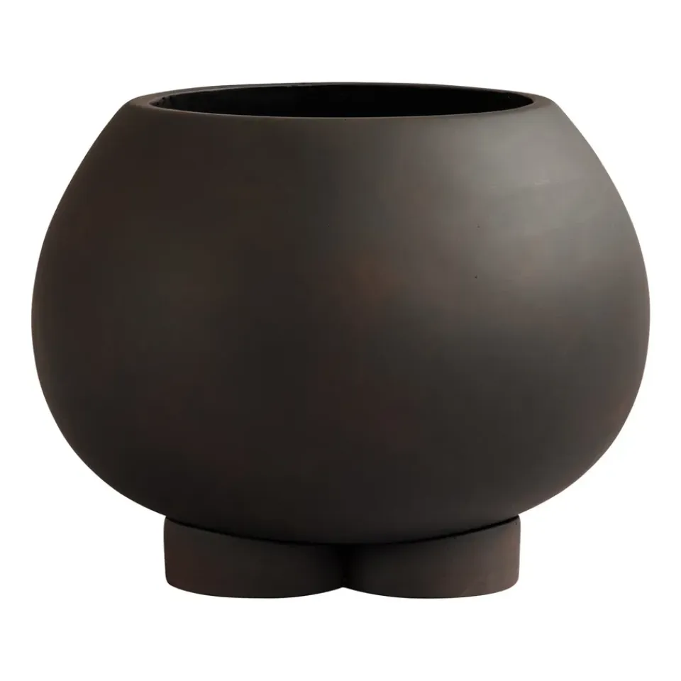 Online 101 Copenhagen Maceta Urchin mini Ø35 cm, Coffee MarrónNegro