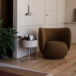 Ferm Living Macetero Plant Box redondo, Cashmere Beige