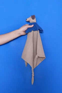 Discount OYOY Manta con peluche Hunsi Dog 40x40 cm, Light brown Marrón