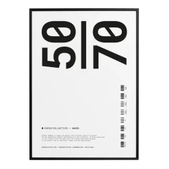 Paper Collective Marco plexiglás-, 50x70 cm Negro
