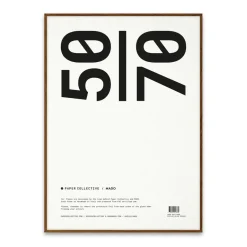 Paper Collective Marco plexiglás-roble oscuro, 50x70 cm Marrón