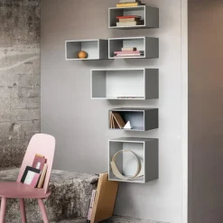 Online Muuto Módulo de estantería Mini Stacked small, claro Gris