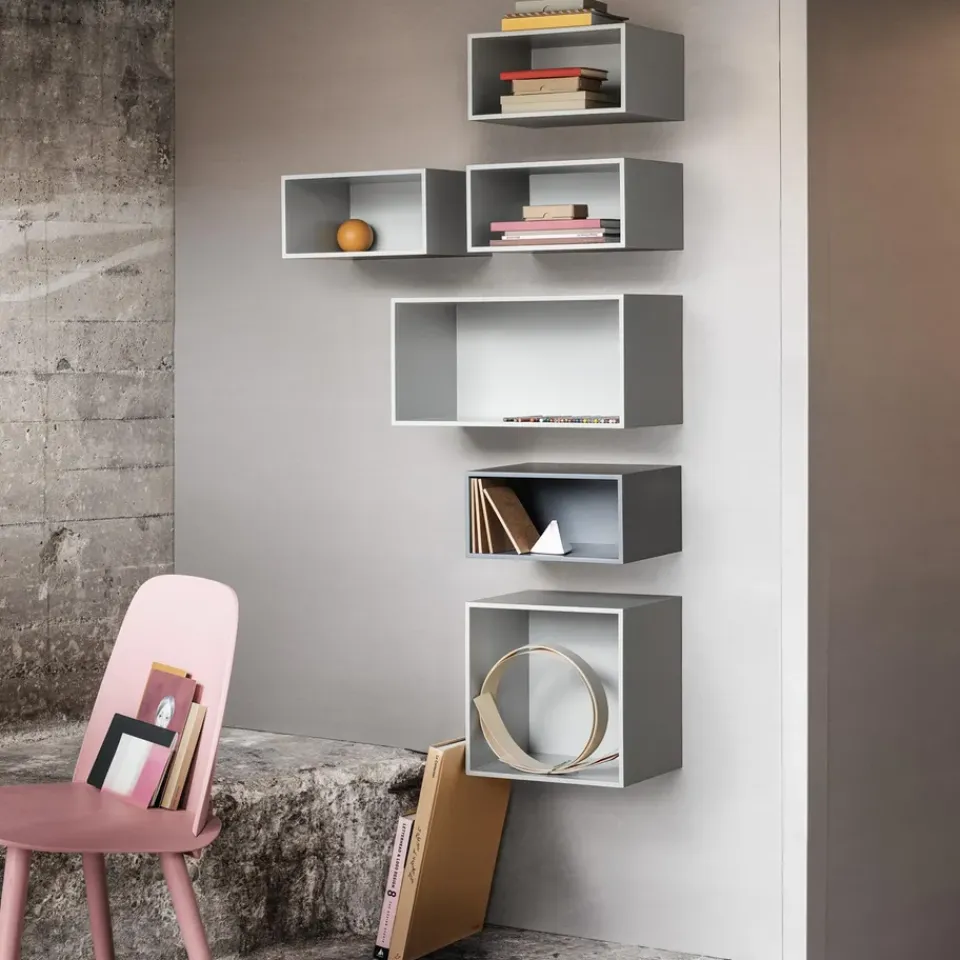 Online Muuto Módulo de estantería Mini Stacked small, claro Gris
