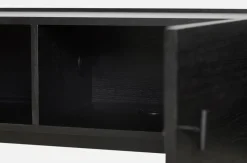Online Woud Mesa auxiliar Array baja, 150 cm, Roble pintado Negro