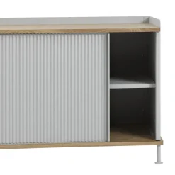 Online Muuto Mesa auxiliar Enfold baja 125x45x63 cm, Oak-Grey MarrónGris