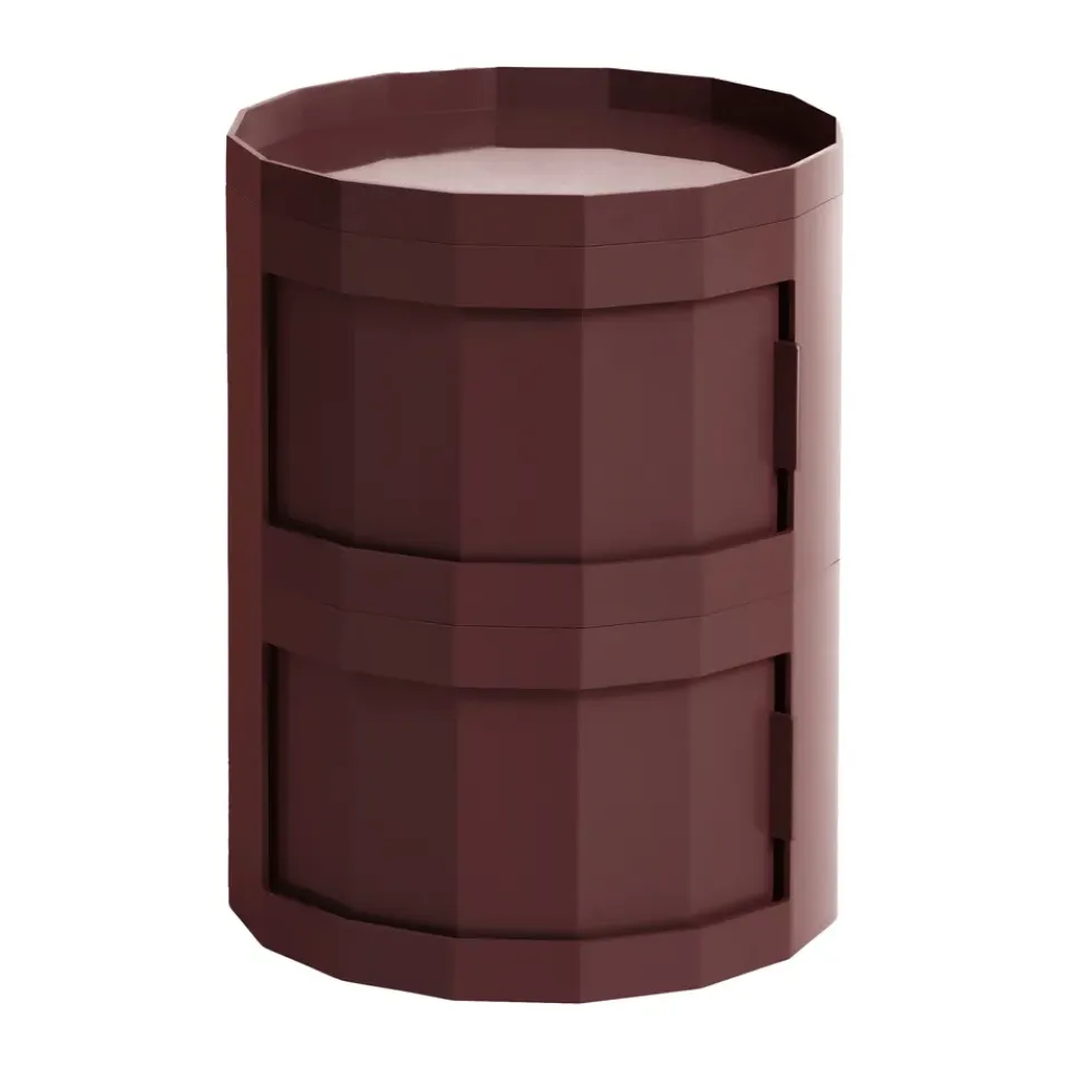 HAY Mesa auxiliar Facet Cabinet 20, Burgundy Rojo
