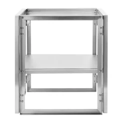 Hot Kristina Dam Studio Mesa auxiliar Foldable 40x40 cm, Acero inoxidable cepillado Plateado