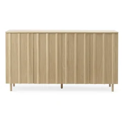 Clearance Normann Copenhagen Mesa auxiliar Rib 45x159 cm, Oak Marrón