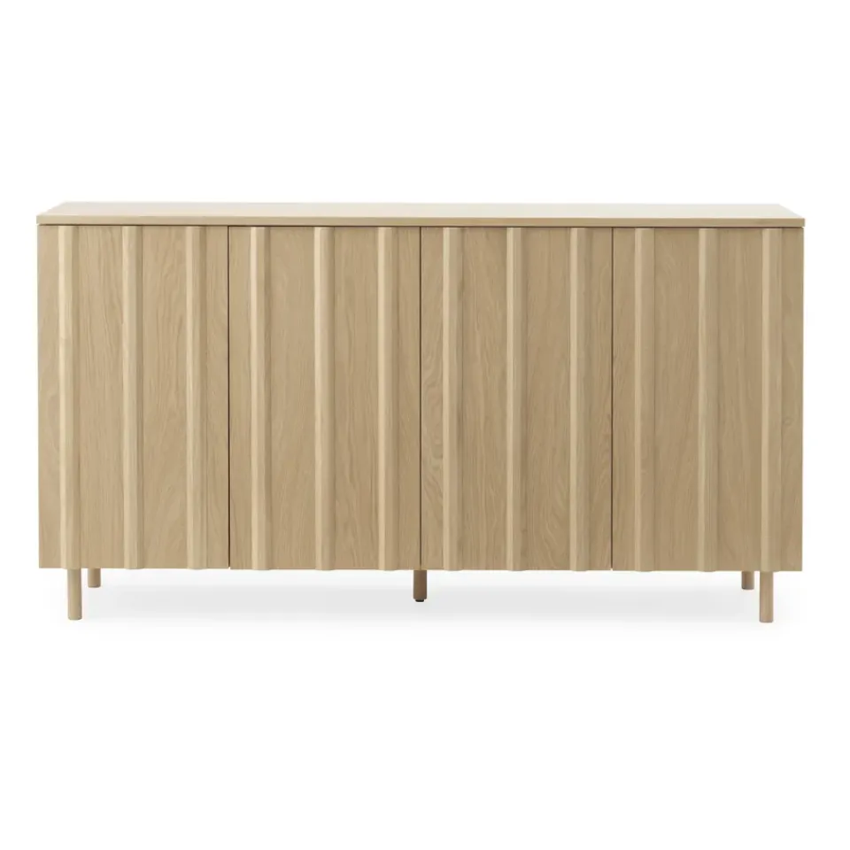 Clearance Normann Copenhagen Mesa auxiliar Rib 45x159 cm, Oak Marrón