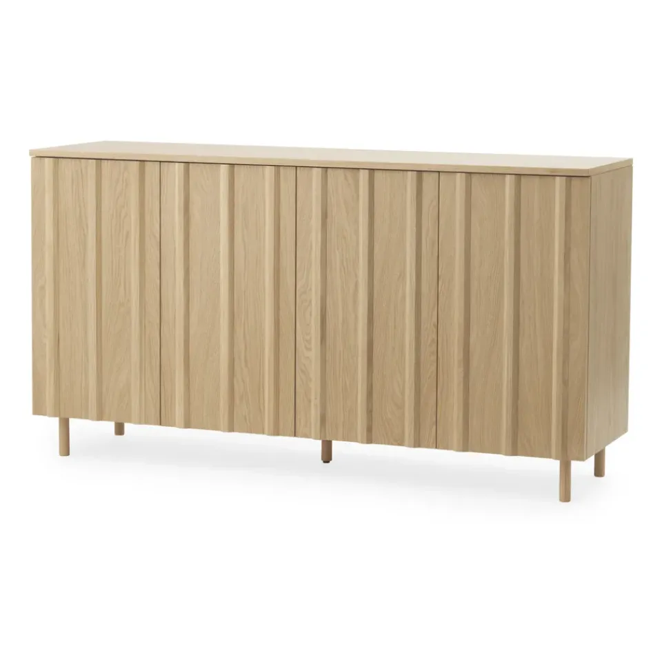 Clearance Normann Copenhagen Mesa auxiliar Rib 45x159 cm, Oak Marrón