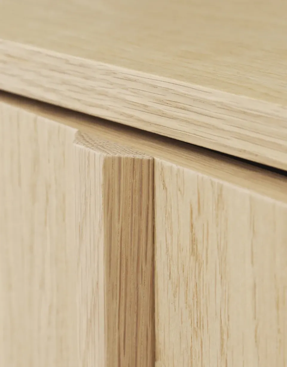 Clearance Normann Copenhagen Mesa auxiliar Rib 45x159 cm, Oak Marrón