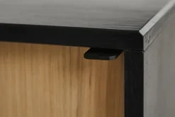 Woud Mesa auxiliar Virka, alto 120 cm, Negro - roble NegroBeige