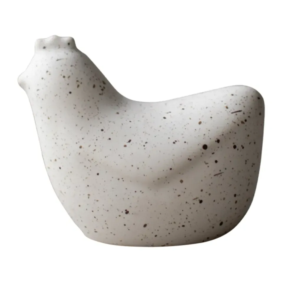 Discount DBKD Mini hens 8 cm, White dot Blanco